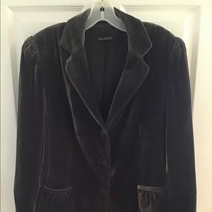 Tahari brown velvet jacket